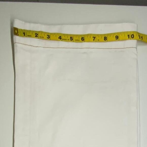 Goldsign | Wide Leg Pleated Trouser Jeans | White | Size 29 - Picture 12 of 14